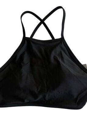 aerie Black High Neck Bikini Top
